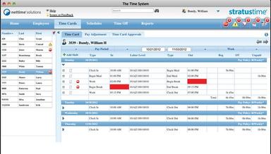 Manager time card review