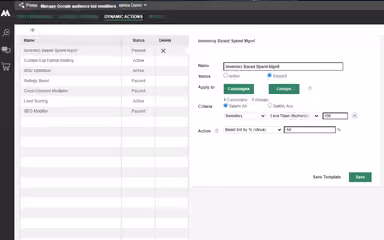Marin Software Dynamic Actions