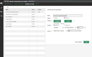 Marin Software Dynamic Actions