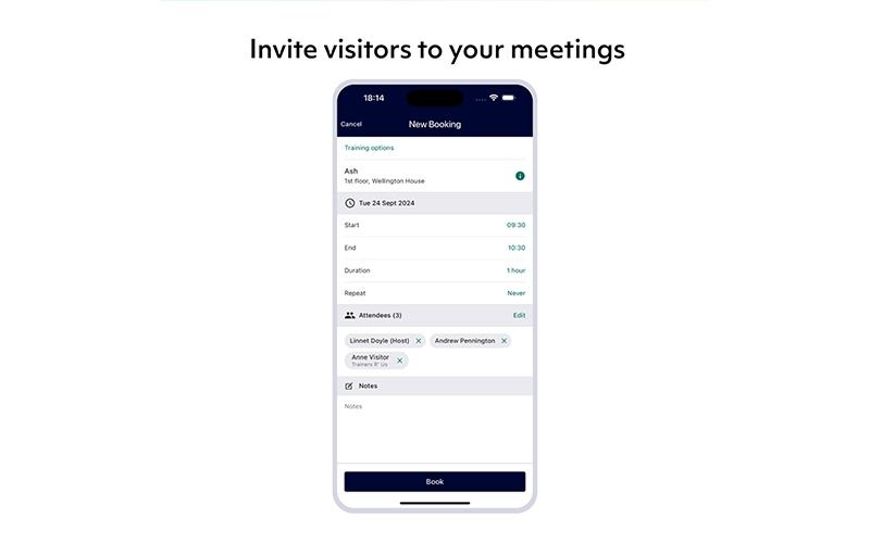Matrix Booking Invite Visitors