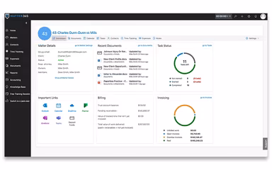Matter365 Dashboard