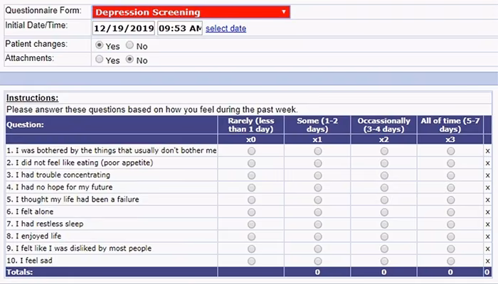 Medical Office Online Patient Questionnaires