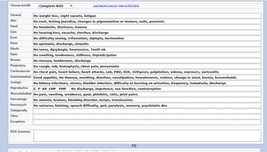 Medical Office Online Review of Systems