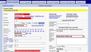 Medical Office Online Scheduler