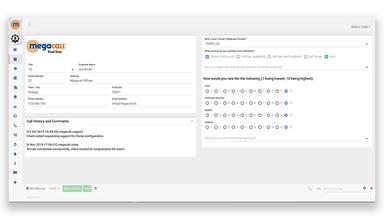 MegaDialer call history screenshot