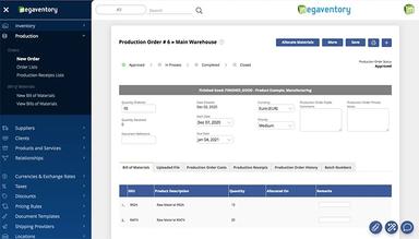 Megaventory Production Orders