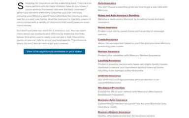 Mercury Insurance Services