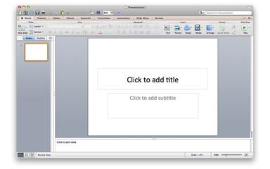 Microsoft PowerPoint Click to Add Title