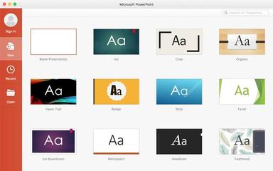 PowerPoint Theme Selection