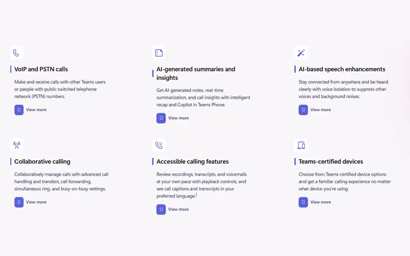 Microsoft Teams Phone Features