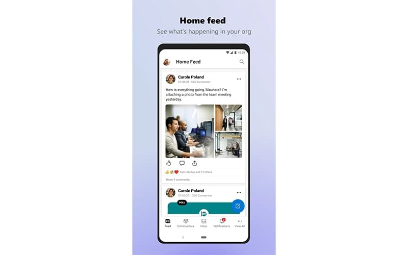 Yammer Homefeed