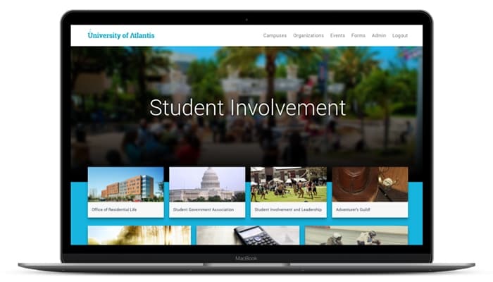 Modern Campus Involve Presence custom branded portal