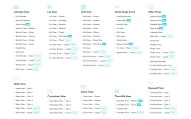 Modern Events Calendar View