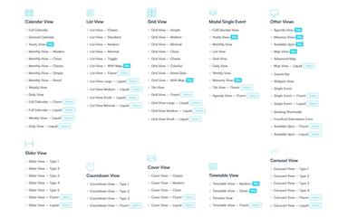 Modern Events Calendar View