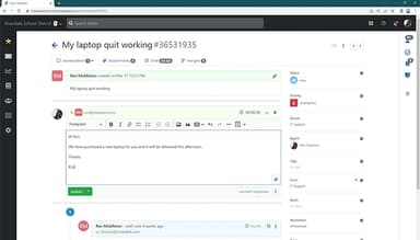 Mojo Helpdesk Ticket Responses and Staff Notes