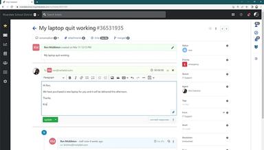 Mojo Helpdesk Ticket Responses and Staff Notes