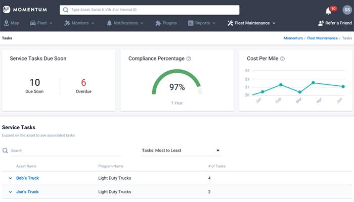Momentum LoT Automated Fleet Maintenance