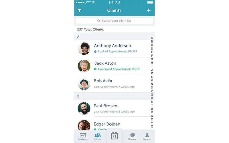 MyTime Software Mobile Client List