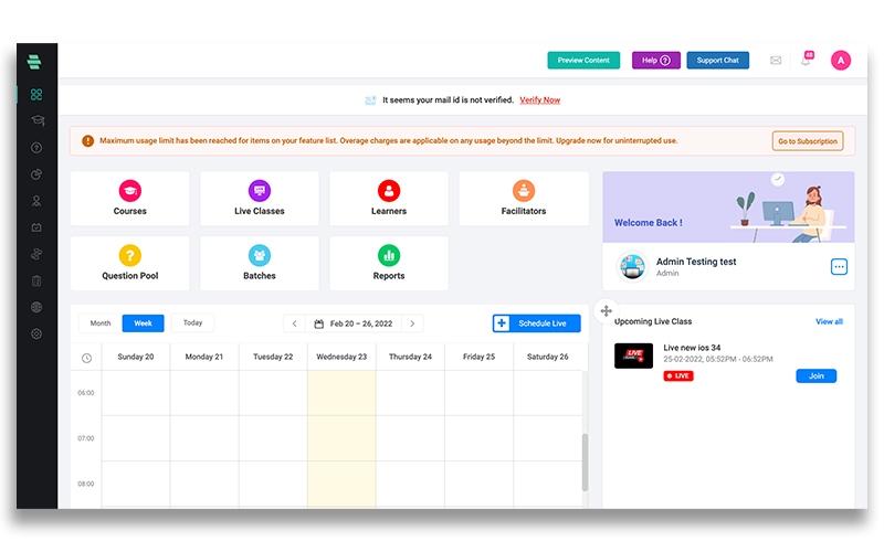 Mykademy Dashboard