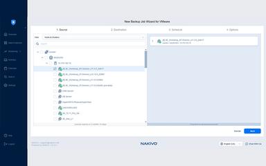 Nakivo job overview