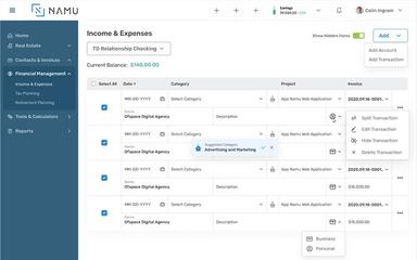 Namu Income & Expenses
