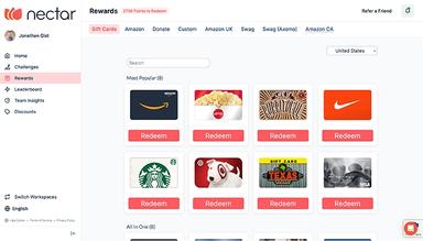 Nectar Redeem points for gift cards