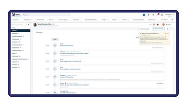 Neon CRM Timeline View