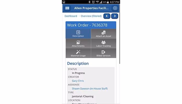 NetFacilities work order