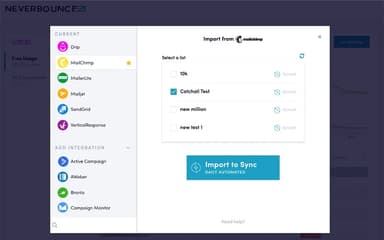NeverBounce Import From Mailchimp