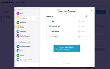 NeverBounce Import From Mailchimp