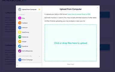 Never Bounce Upload Email Lists