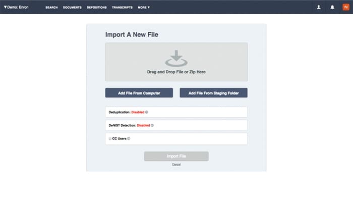 Nextpoint Import Files