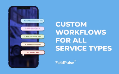 No two service businesses operate the same way and with FieldPulse, they don’t have to. Create fully customizable workflows tailored to your unique service types, from maintenance jobs to installations and custom projects.