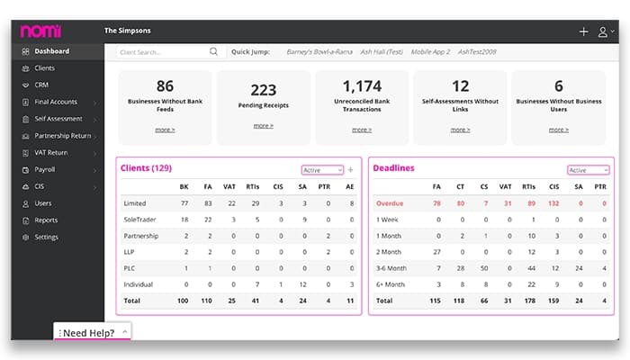 Nomi Dashboard