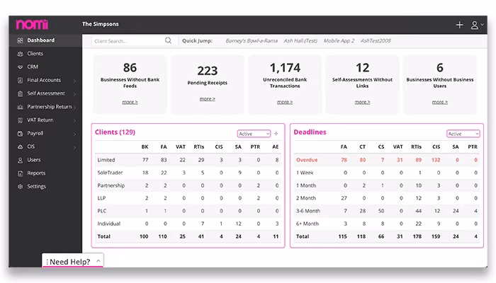 Nomi Dashboard