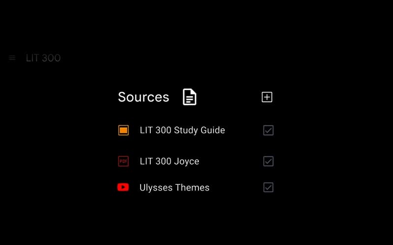 NotebookLM Sources