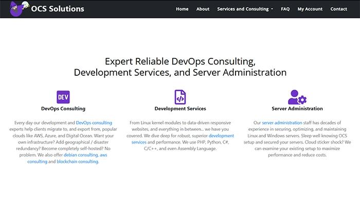 Ocs Solutions Development Services And Server Administration