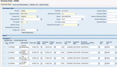 Purchase Order Interface