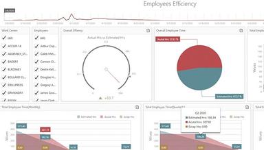 OmegaCube Employees Efficiency Dashboard