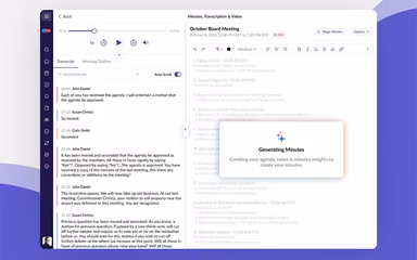 OnBoard's Automated Minutes Powered-by OnBoard AI