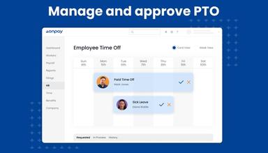 OnPay Payroll Easy PTO Approvals