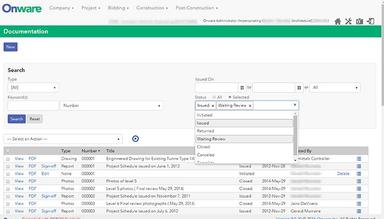 Onware Search page