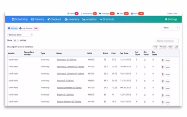 OptiMantra Patients Schedule