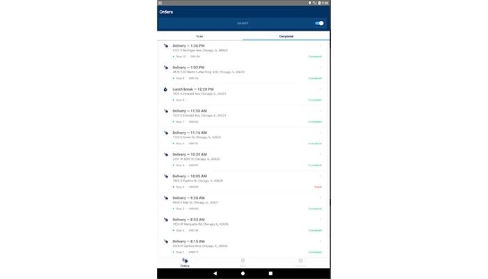 OptimoRoute Completed Orders
