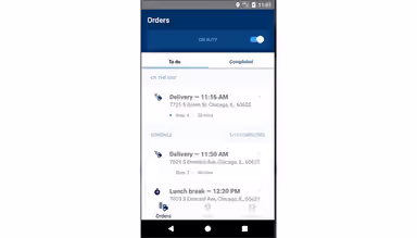 OptimoRoute Delivery Schedule