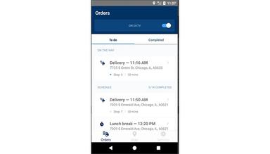 OptimoRoute Delivery Schedule