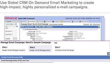 Oracle CRM On Demand Send Highly Personalized Email Campaigns