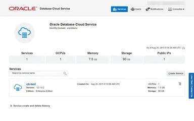 Oracle Database Cloud Services