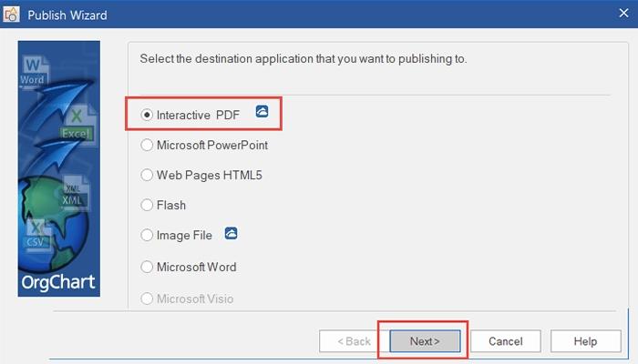 Org Chart Publish Wizard