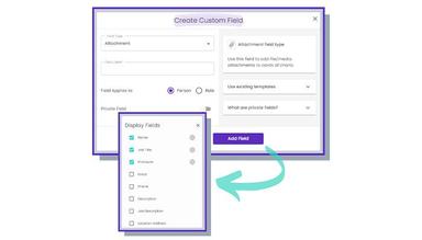 Organimi custom fields